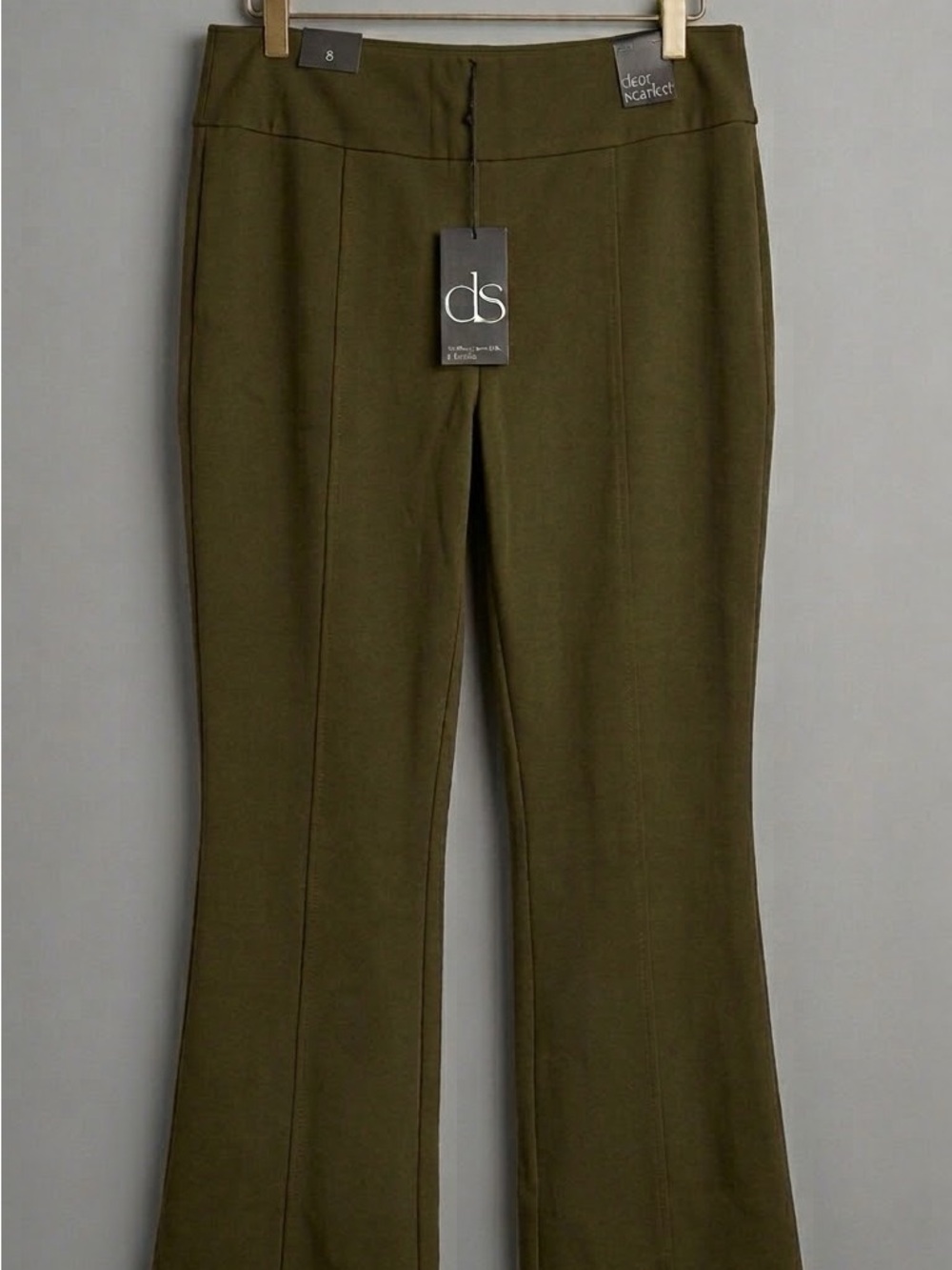 ds by Deborah S. Olive Bootcut Ponte Pants